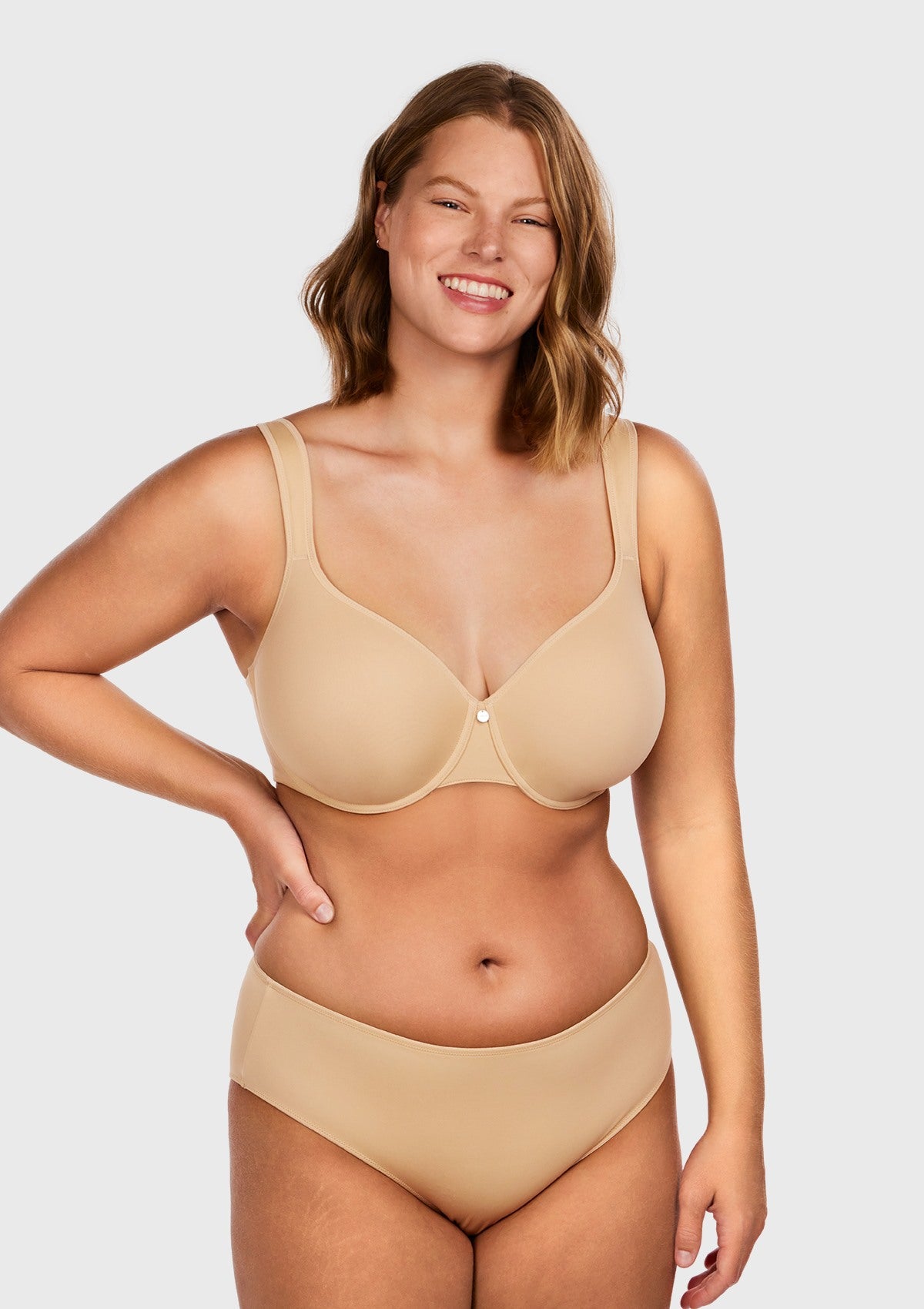 HSIA Patricia Seamless Padded Comfort and Modest Bra and Panty Set