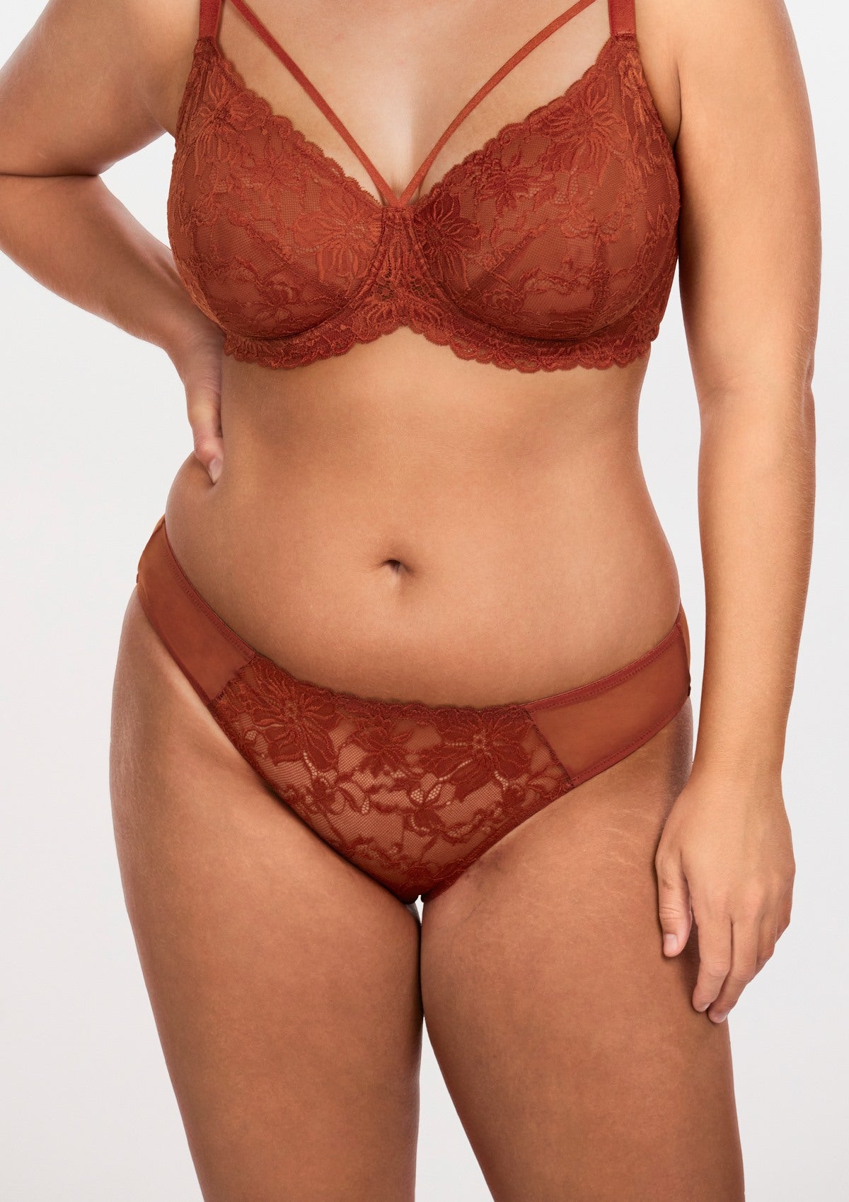 HSIA Mid-Rise Lace and Mesh Panty - Stylish Comfort for Every Day