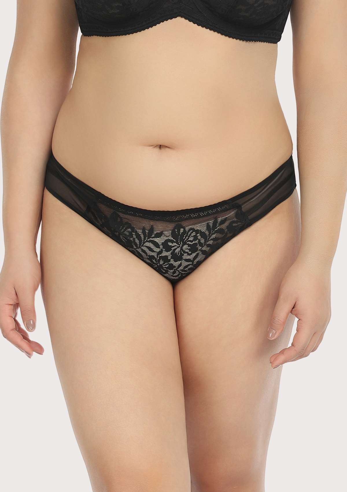 HSIA Mid-Rise Sexy Lace-Trimmed Delicate Breathable Underwear Panty