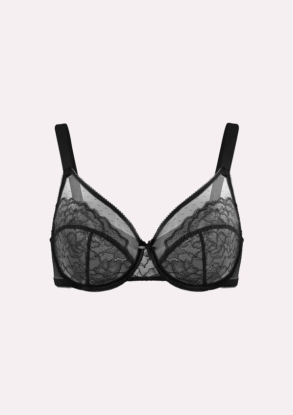 HSIA Enchante Black Lace Underwire Bra