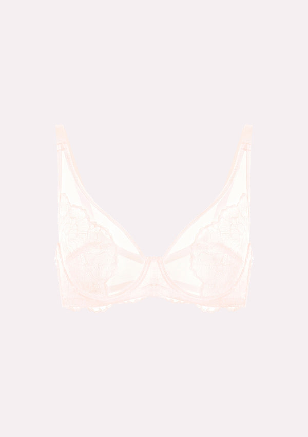 HSIA Blossom Pink Unlined Lace Bra