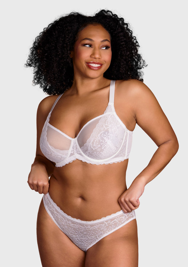 Dola22g Comfortable Lingerie for Women Underwire Bra Floral Lace Bra  Unlined Unlined Plus Size Full Bra H and M Women Clothing (F-White, 36/80B)  : : Fashion