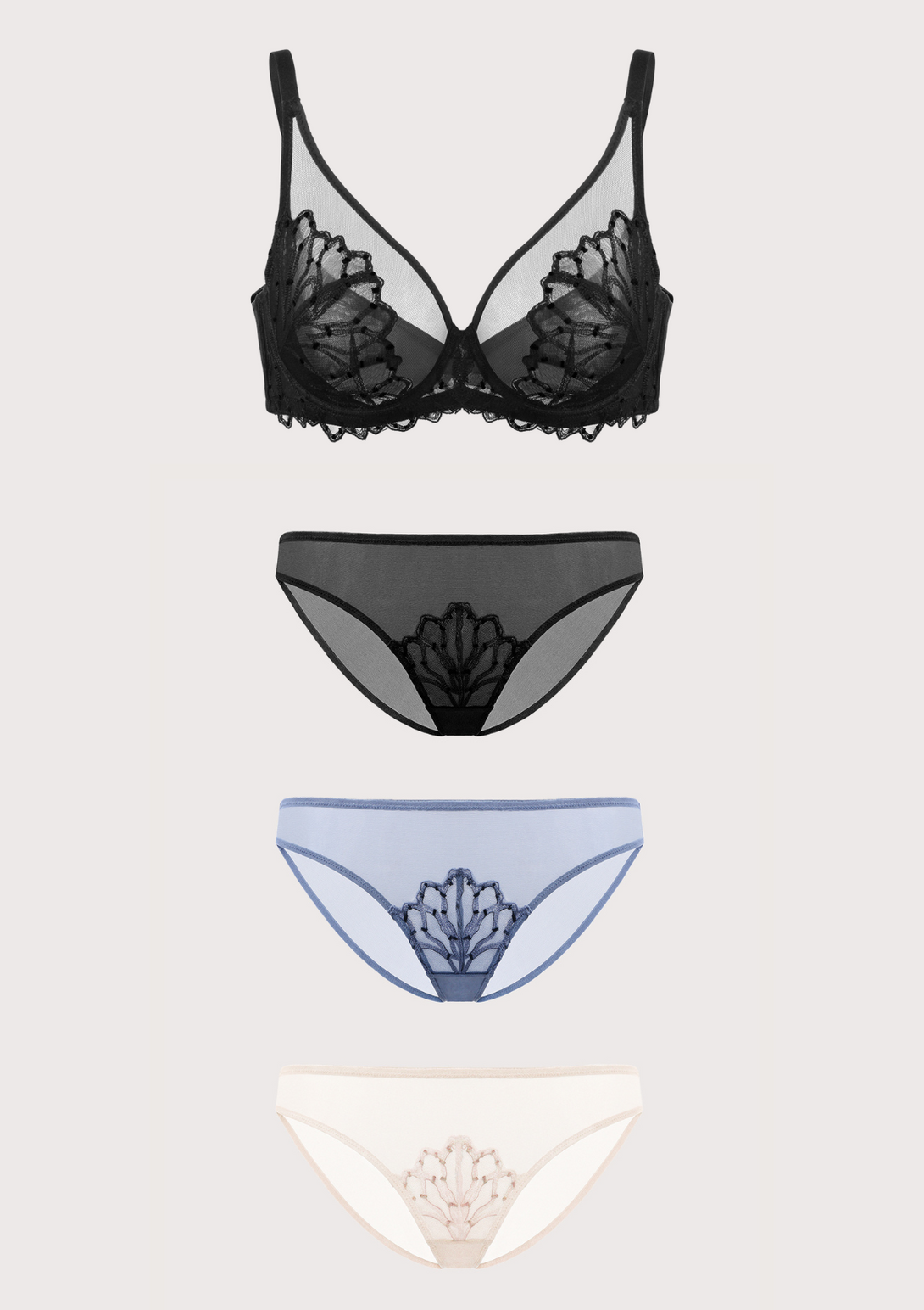 Blossom High-Rise Black Lace Brief Underwear