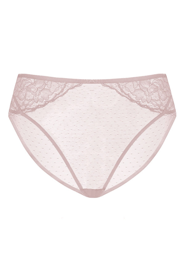 Enchante High-Rise Dark Pink Mesh Brief Underwear