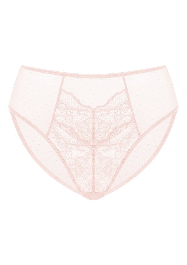 Enchante High-Rise Dusty Peach Lace Brief Underwear