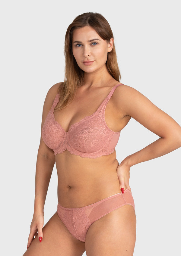 Pxiakgy bras for women Womens Underwire Bra Lace Floral Bra Unlined Unpadded  Plus Size Full Coverage Bra Pink + S 