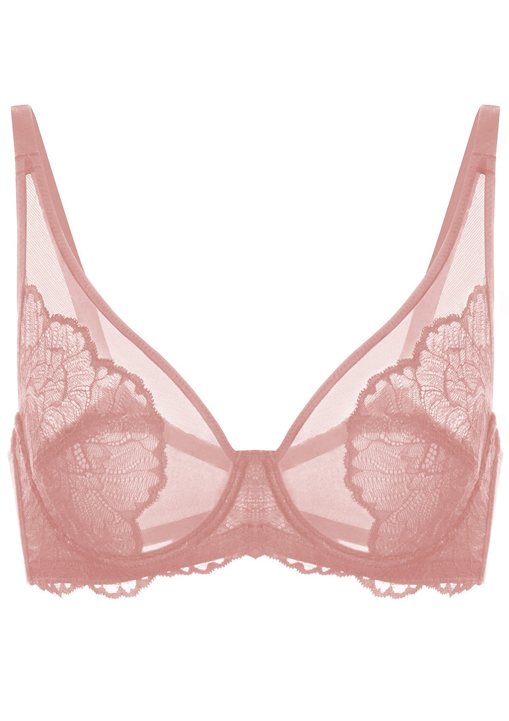 HSIA Floral Lace Unlined Underwire Balconette Bra for Smaller Busts