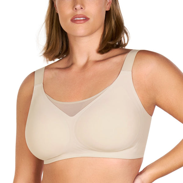 Songful CloudSoft Mesh Plus Size V-Neck Wireless Ultimate Comfort Seamless T-shirt Bra