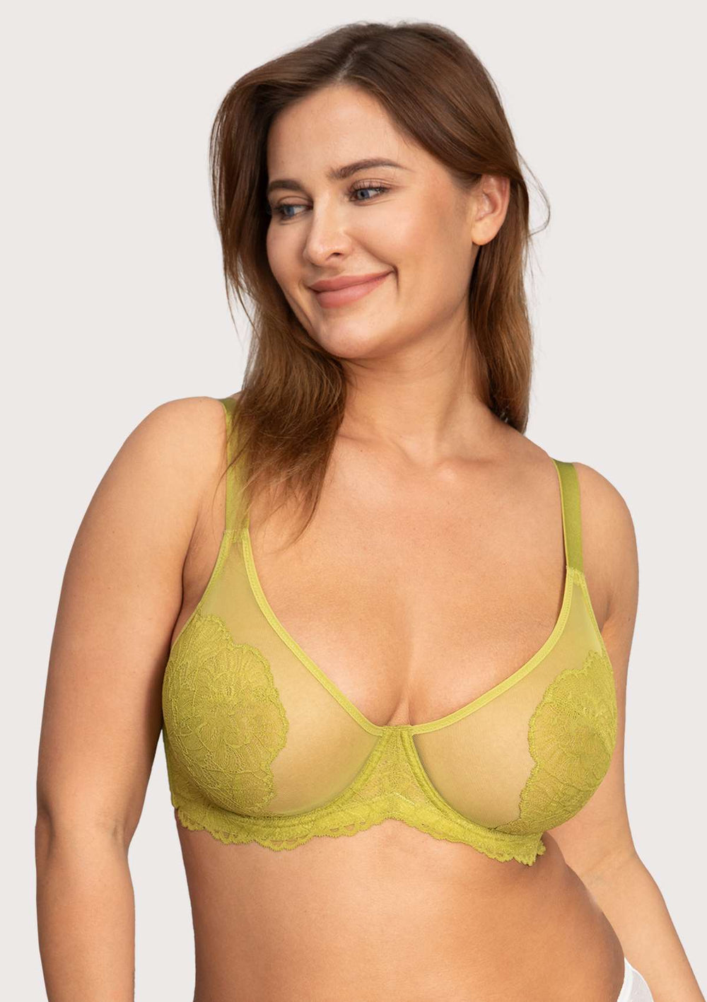 OnSaya Comfortable Lingerie for Womens Underwire Bra Lace Floral Bra  Unlined Unlined Plus Size Full Coverage Bra Big Bras Ultimate Sports Bra  (Color : Green, Size : 40A) : : Clothing, Shoes