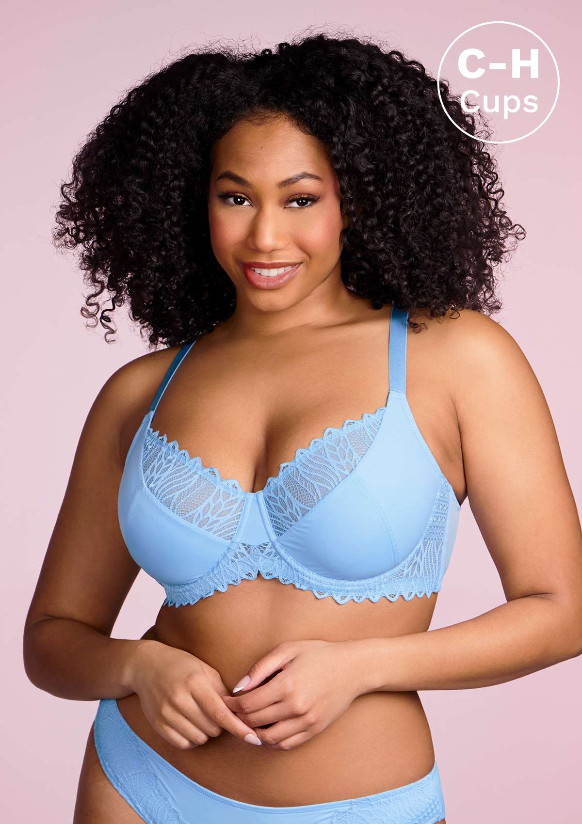 Perfect Plus-Size Lightly Padded Underwire Lace Bra. Available at