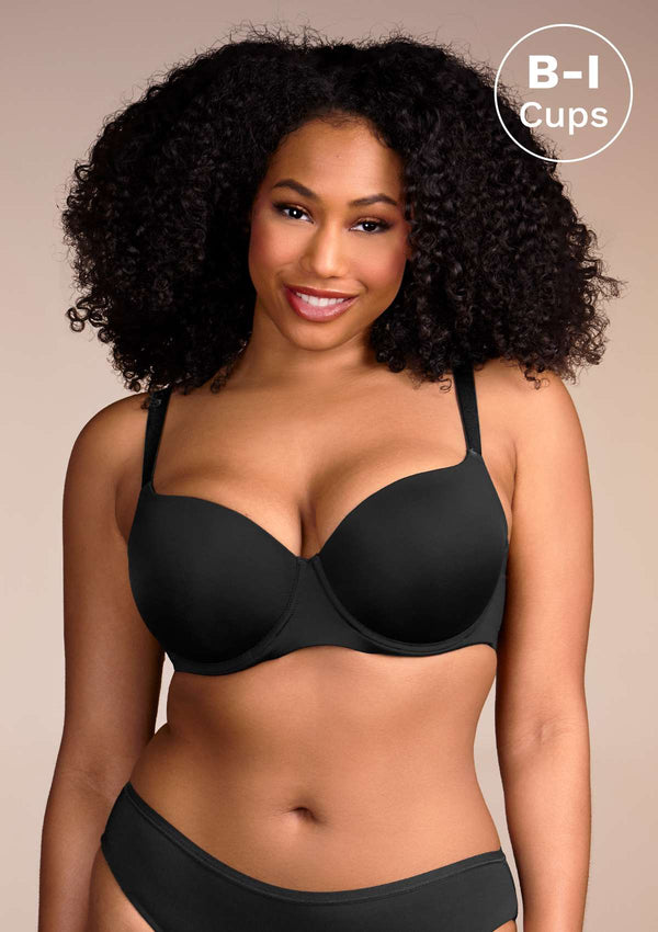Front Closure Padded Pushup Bra T-Shirt Seamless Multiway