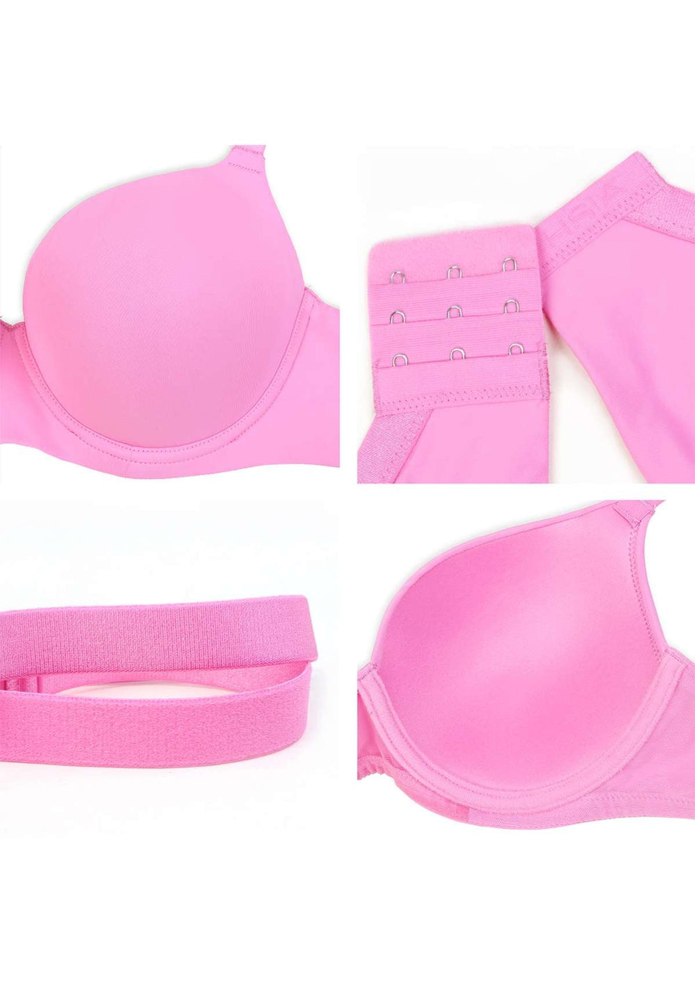Buy Alishan Pink Cotton Blend T-Shirt Lightly Padded Bra - 28B