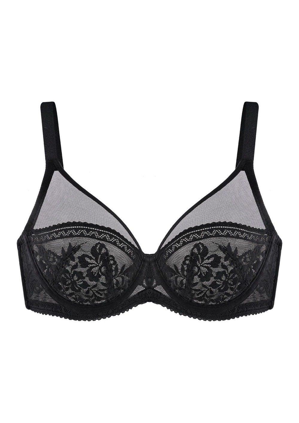 Underwire bra in black lace and tulle - ZHILYOVA Lingerie Gerda