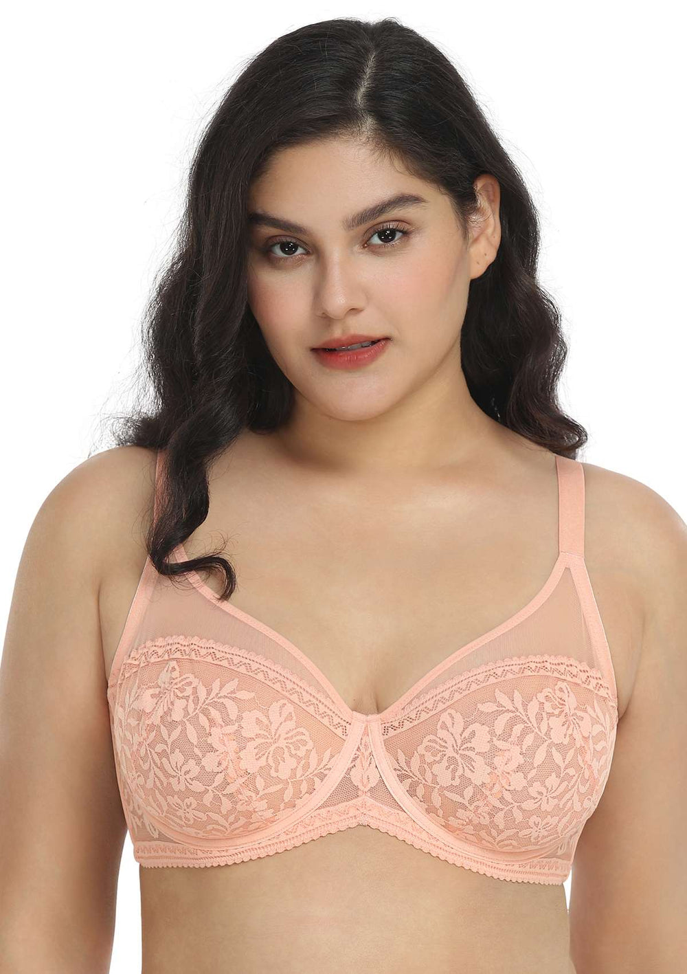 HSIA Gladioli Lace-trimed Unlined Underwire Bra and panty Set