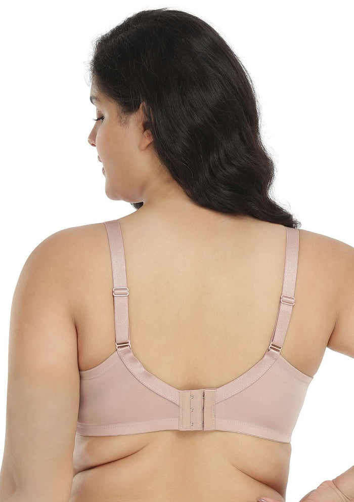 HSIA Plus Size Bras for Women Full Coverage Back Fat Underwire Unlined Bras  Dusty Peach 40DDD 