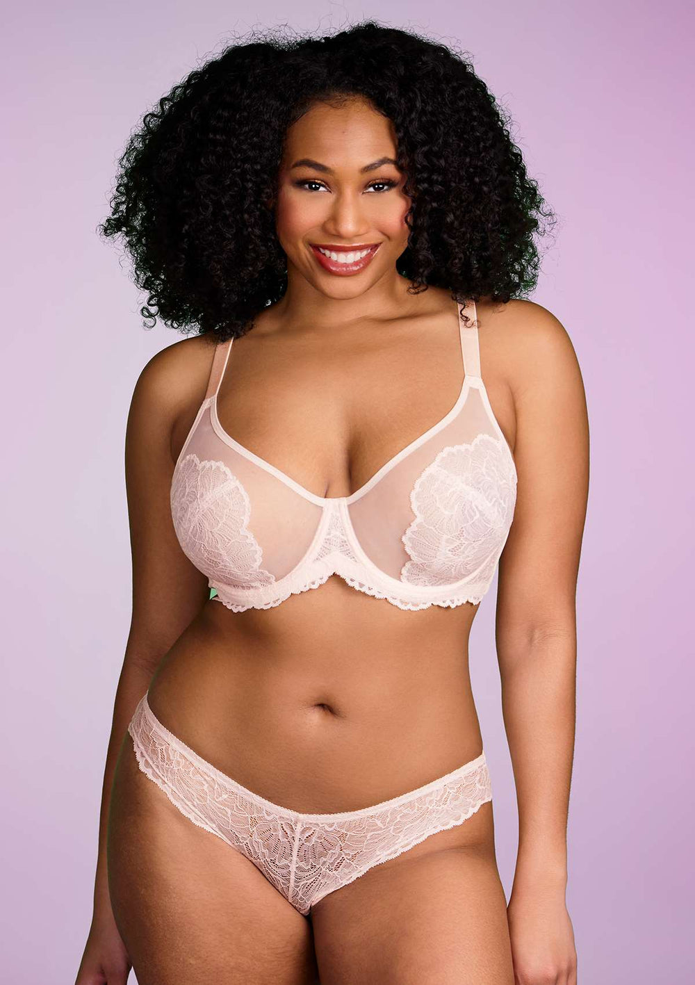 What is Plus Size Women′s Lingerie Set Sexy Lace Matching Breathable Bra  and Panty Set