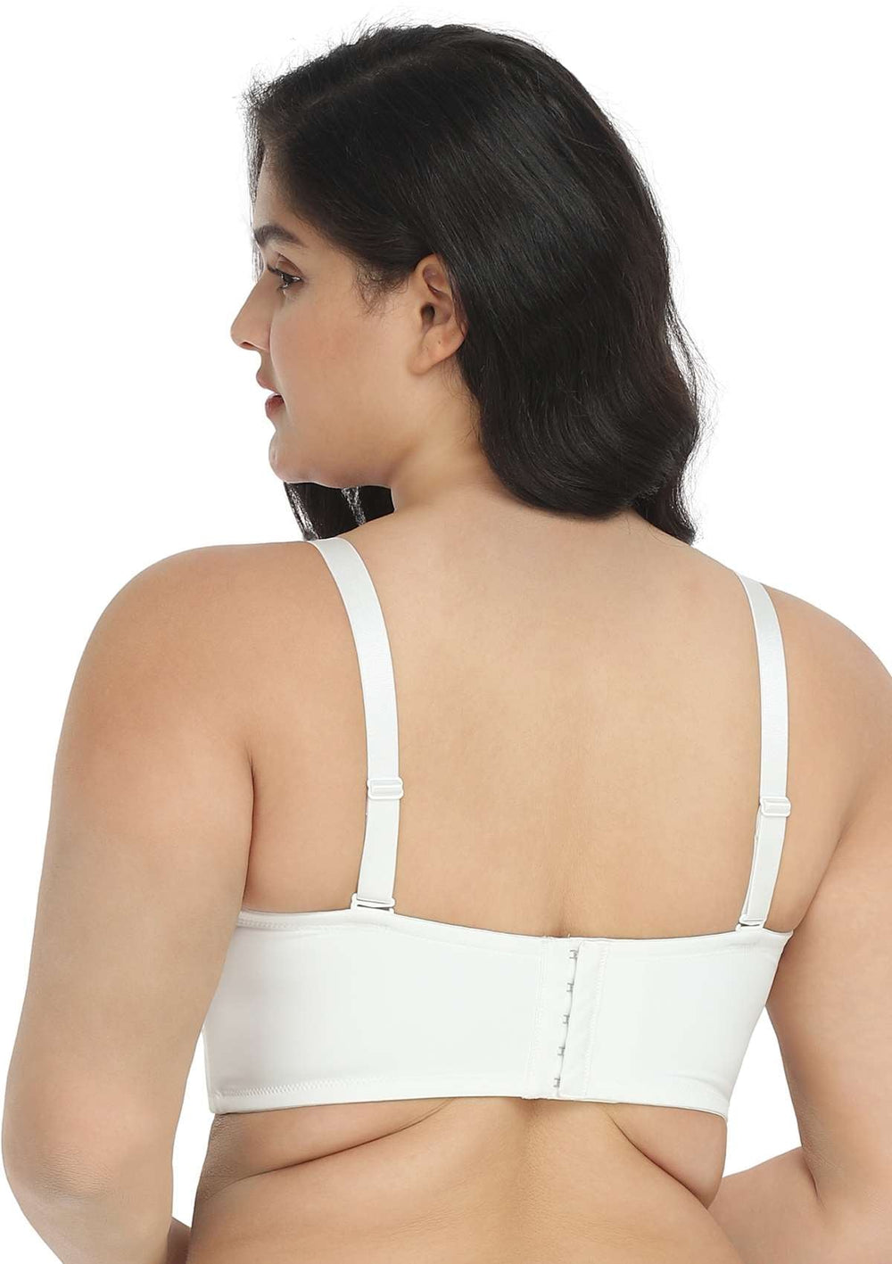 HWDI 38B White Strapless clear Back Bras with Straps Plus Size Multiway  Lift Up