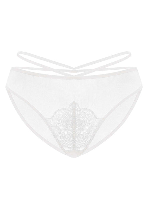 Pretty Secrets White Lace Trim Bikini Underwear