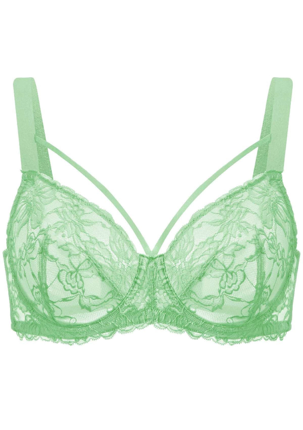 Buy Comfortable Green Lace Bra From Large Range Online