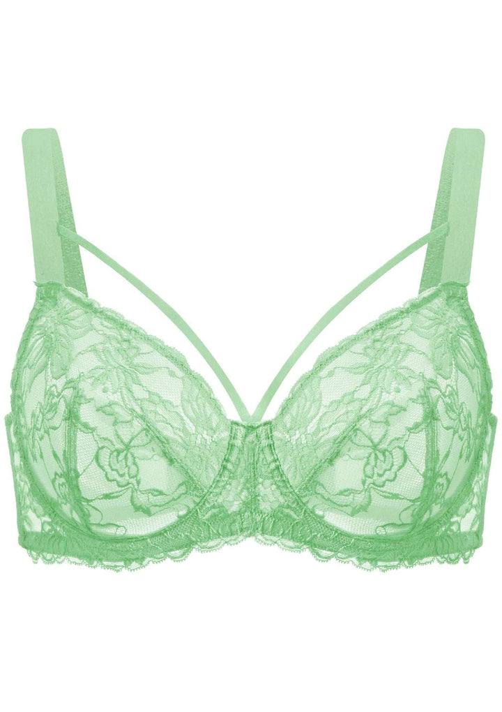 Premium Photo  Two stylish bra on green pastel background. top view.  beauty and fashion minimalistic still life