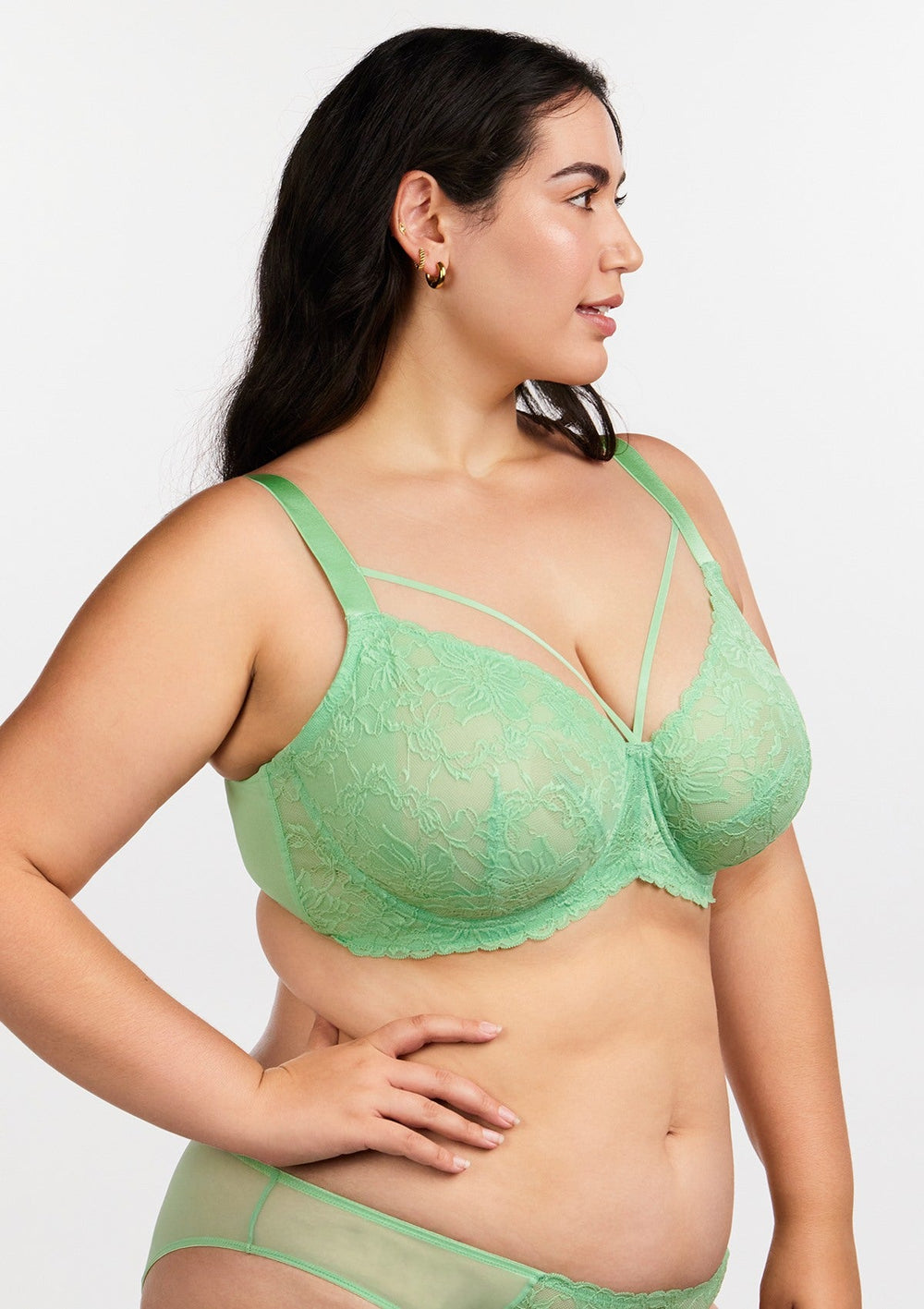 HSIA Unlined Lace Mesh Minimizer Bra for Large Breasts, Full Coverage