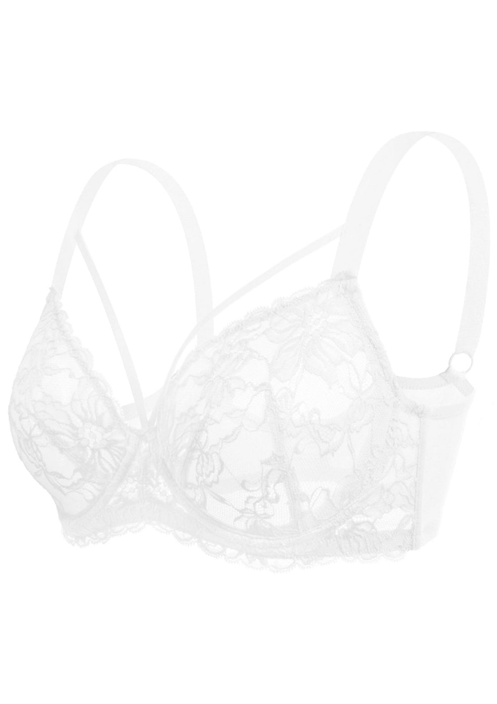 HSIA Pretty In Petals Unlined Supportive Lightweight Lace Mesh Bra Set