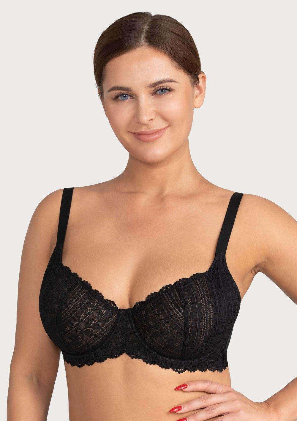 HSIA Minimizer Bra for Women - Plus Size Bra with Underwire Woman's Full  Coverage Lace Bra Unlined Non Padded Bra,Black,44G