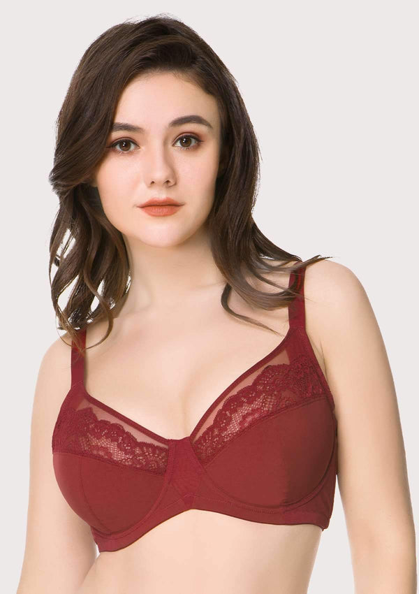 HSIA HSIA Unlined Comfort Bra 34C / Crimson