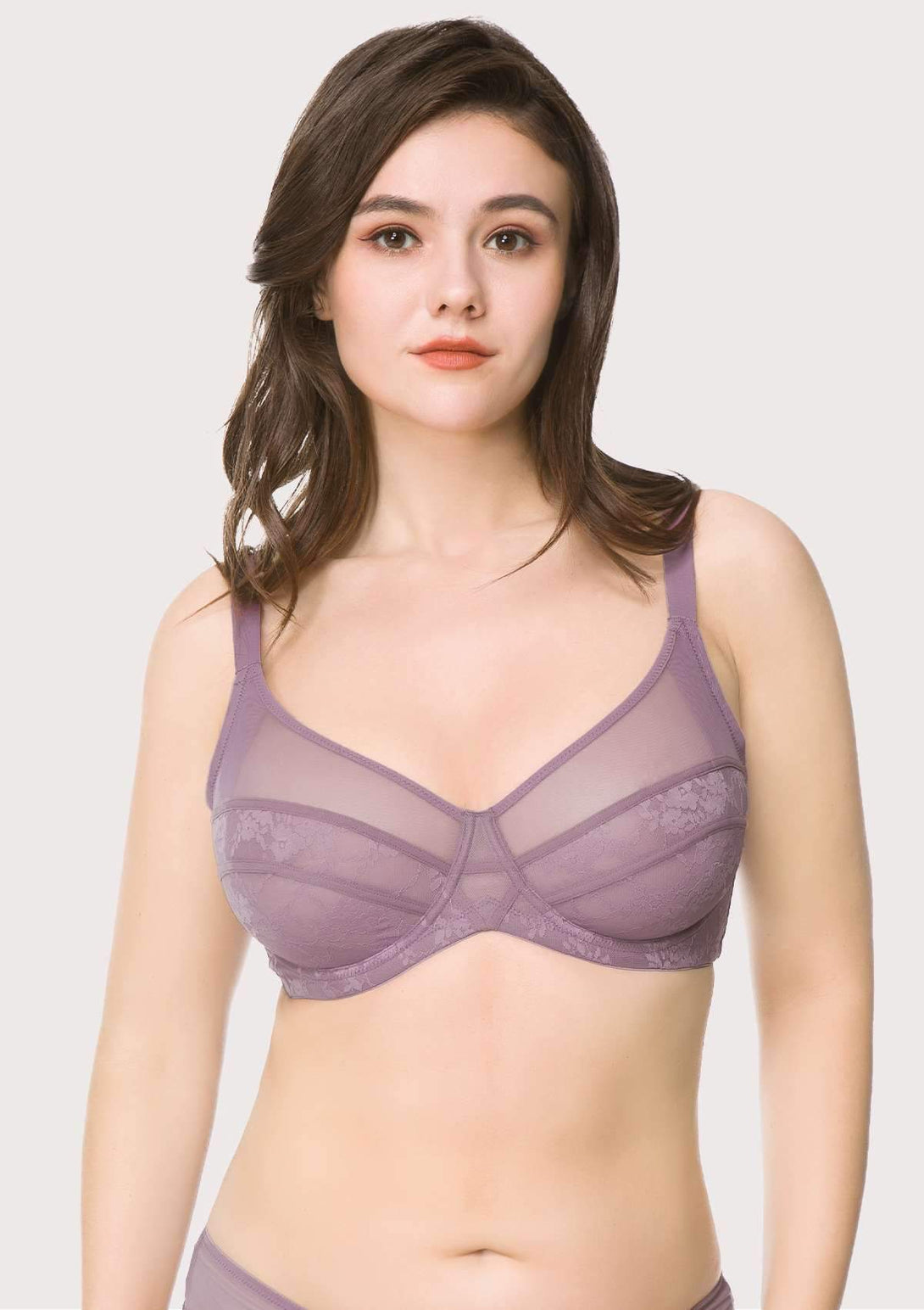 Shapeupstores The Florence: Sheer Stripe Lace Unlined Wireless Bralette