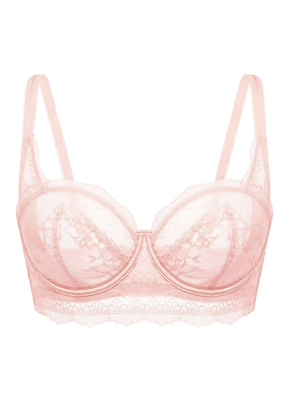 Pink Pleated Stretch-Silk Balconette Bra Lingerie Set – Sarah Brown London  Lingerie