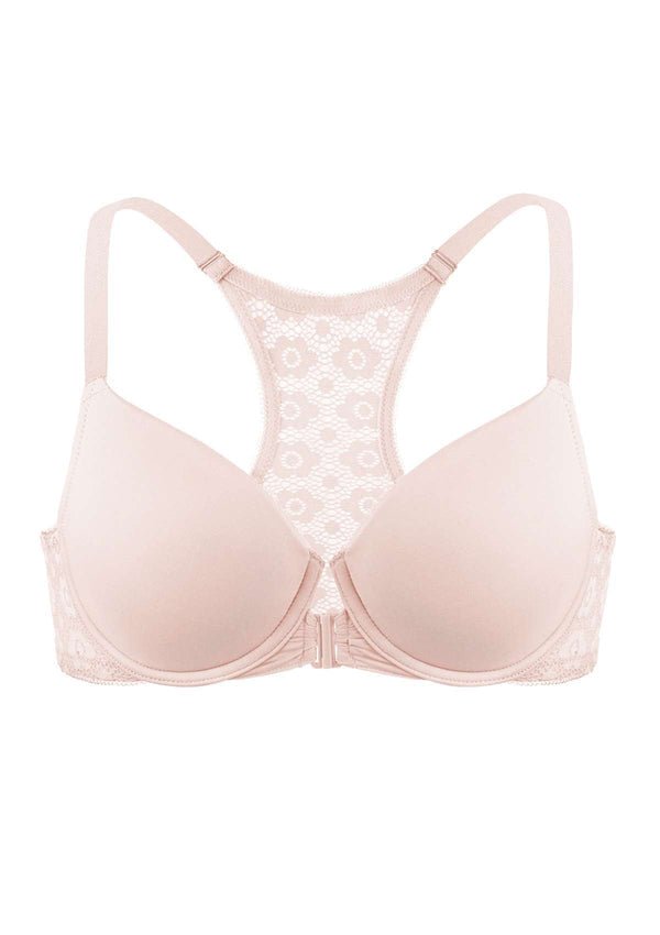 Buy Wave Fashion Women Underwired Front Open Multi-Way Push up Padded Bra  (Pink,38) at