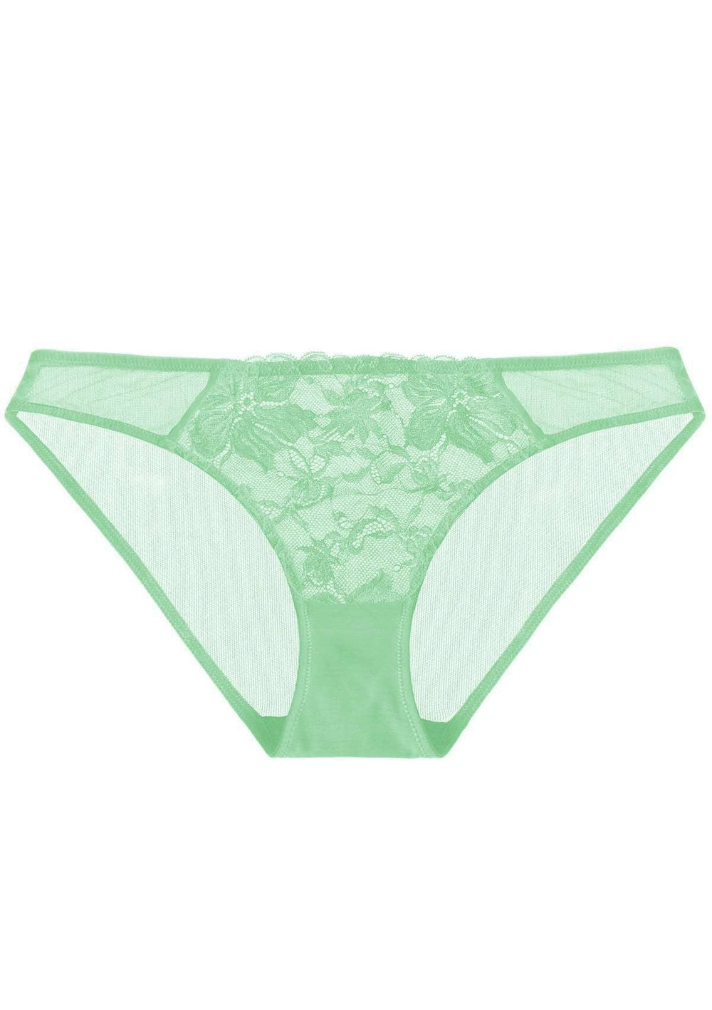 Women Transparent Panties Lace Seamless Briefs For Ladies Breathable Low  Waist See Through Underwear Smooth Cozy Linger size M Color Green