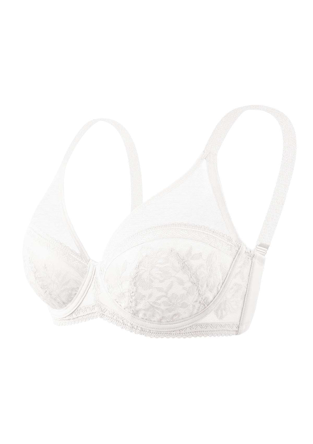 Quilted Perforated Lace Edged Cotton Bra Design - Daraghmeh