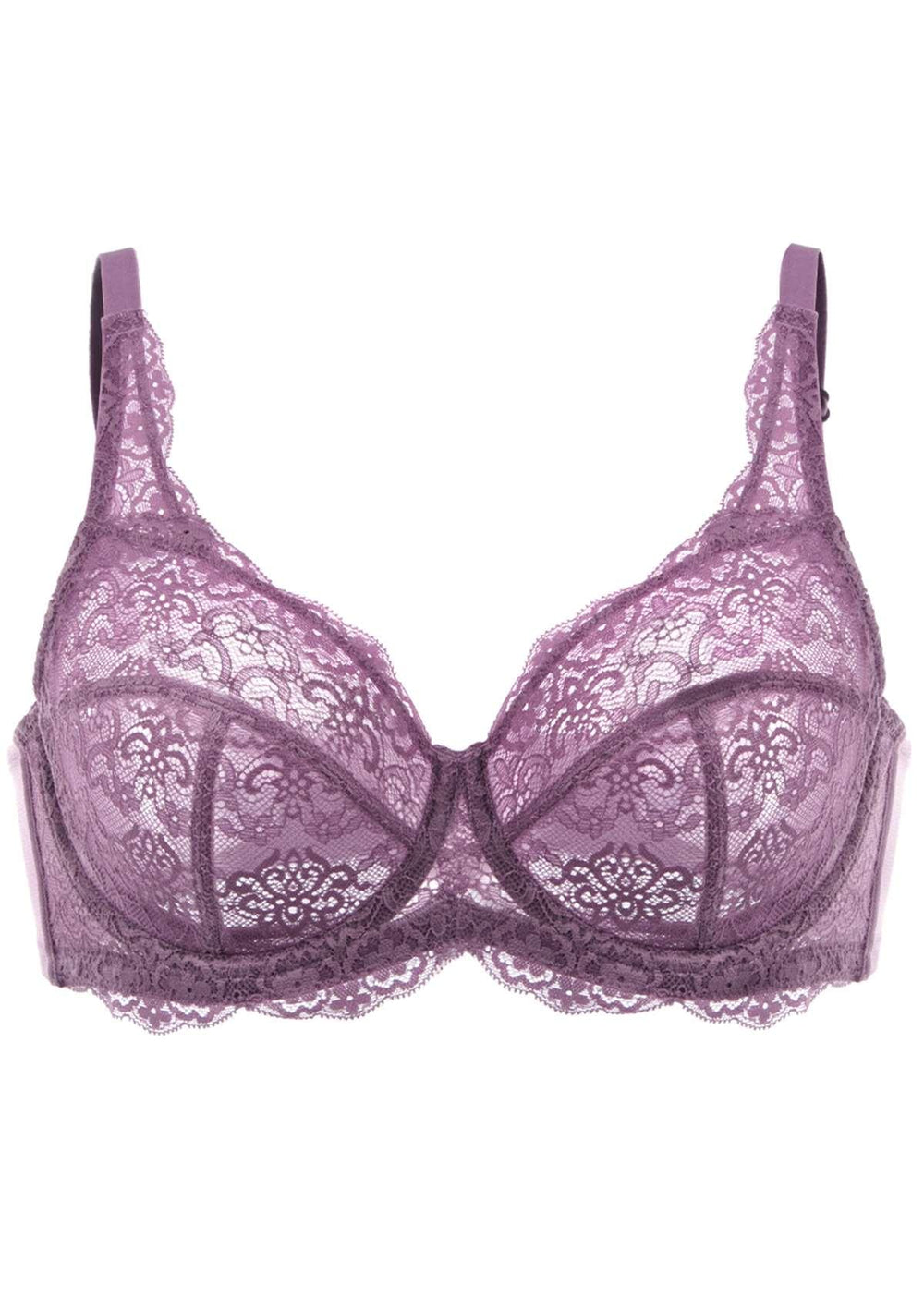 Women's Floral Lace Bra,Plus Size Full Coverage Unlined Underwire Bra,Minimizer  Bra,Shaping,Sexy Lingerie for Women, Purple, Small : : Clothing,  Shoes & Accessories