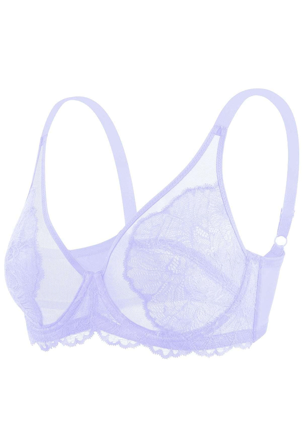 Buy HAWKESBURRY Women's Premium Lace - Padded - Non Wired - Full Coverage -  Blouse Design - Unique Bra & Panty Set - Purple (34B) at