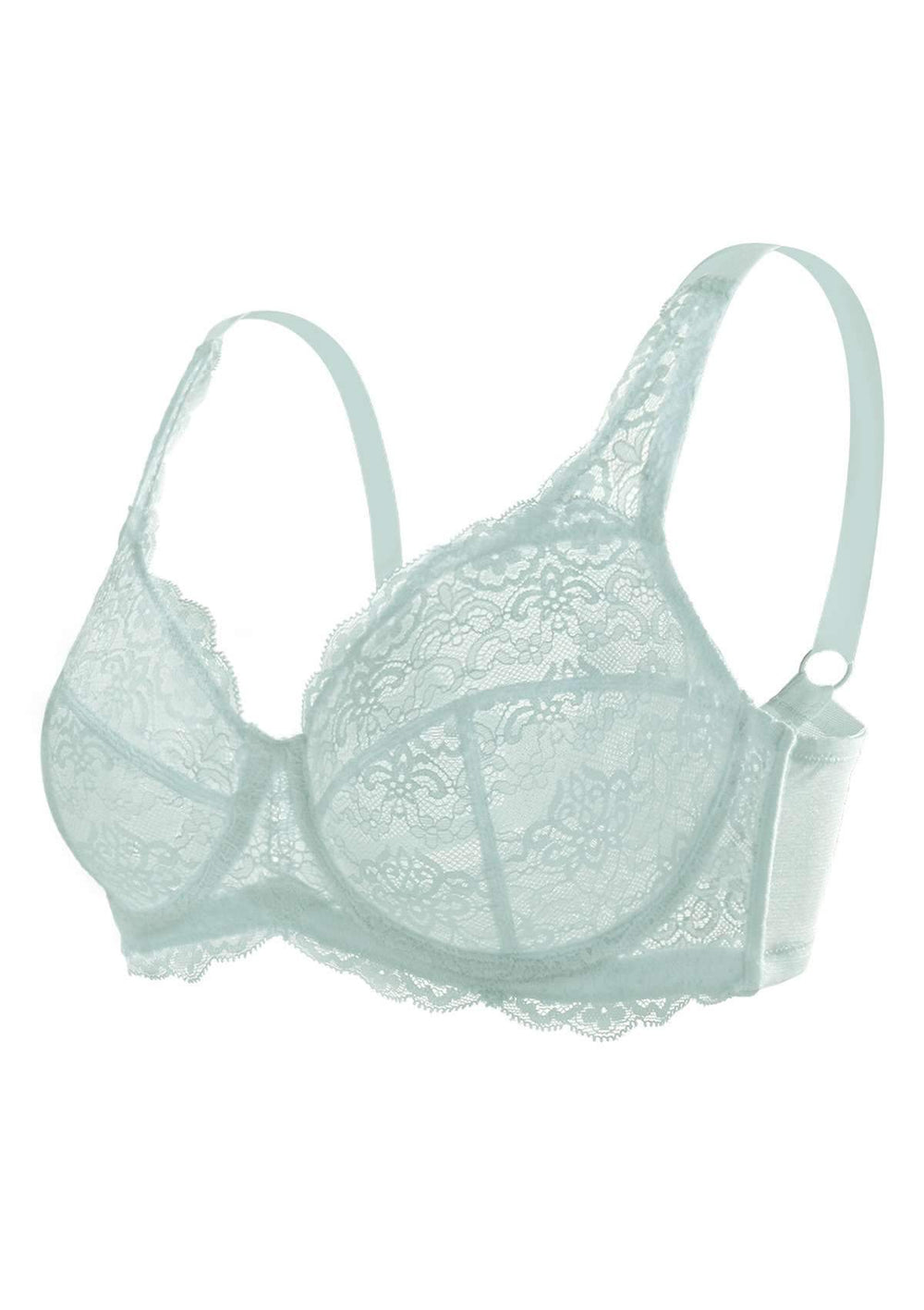 Lace Bra Floral White Underwired Non-Padded Full Cup Floral Brand New