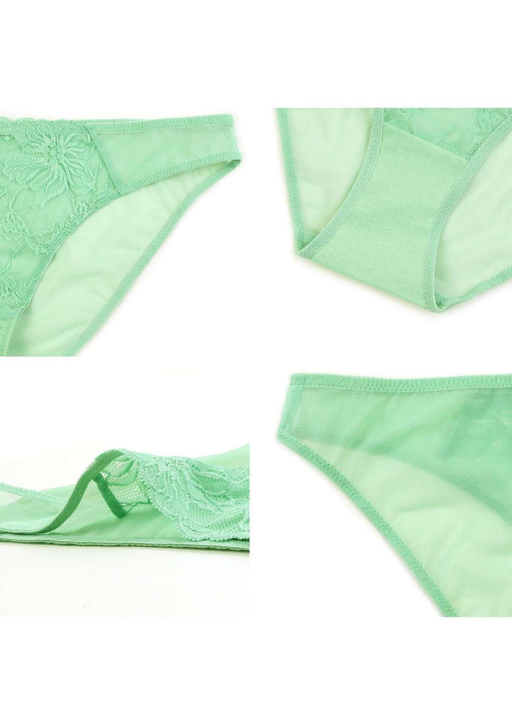 HSIA Foxy Satin Floral Lace Mesh Bikini Underwear: Comfortably Soft