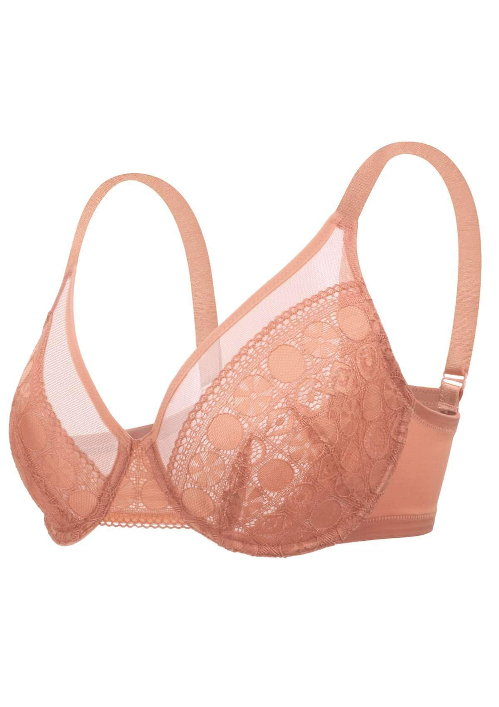 Susa 8071-249 Madeira Nude Striped Lace Non-Wired Spacer Bra 40B