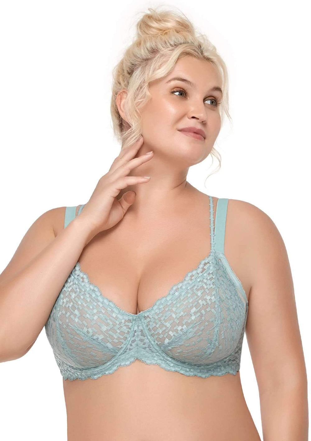 Breathable Double Strap Jacquard Lace Bras For Older Women For Middle Aged  And Elderly Women Plus Size From Waxeer, $5.7