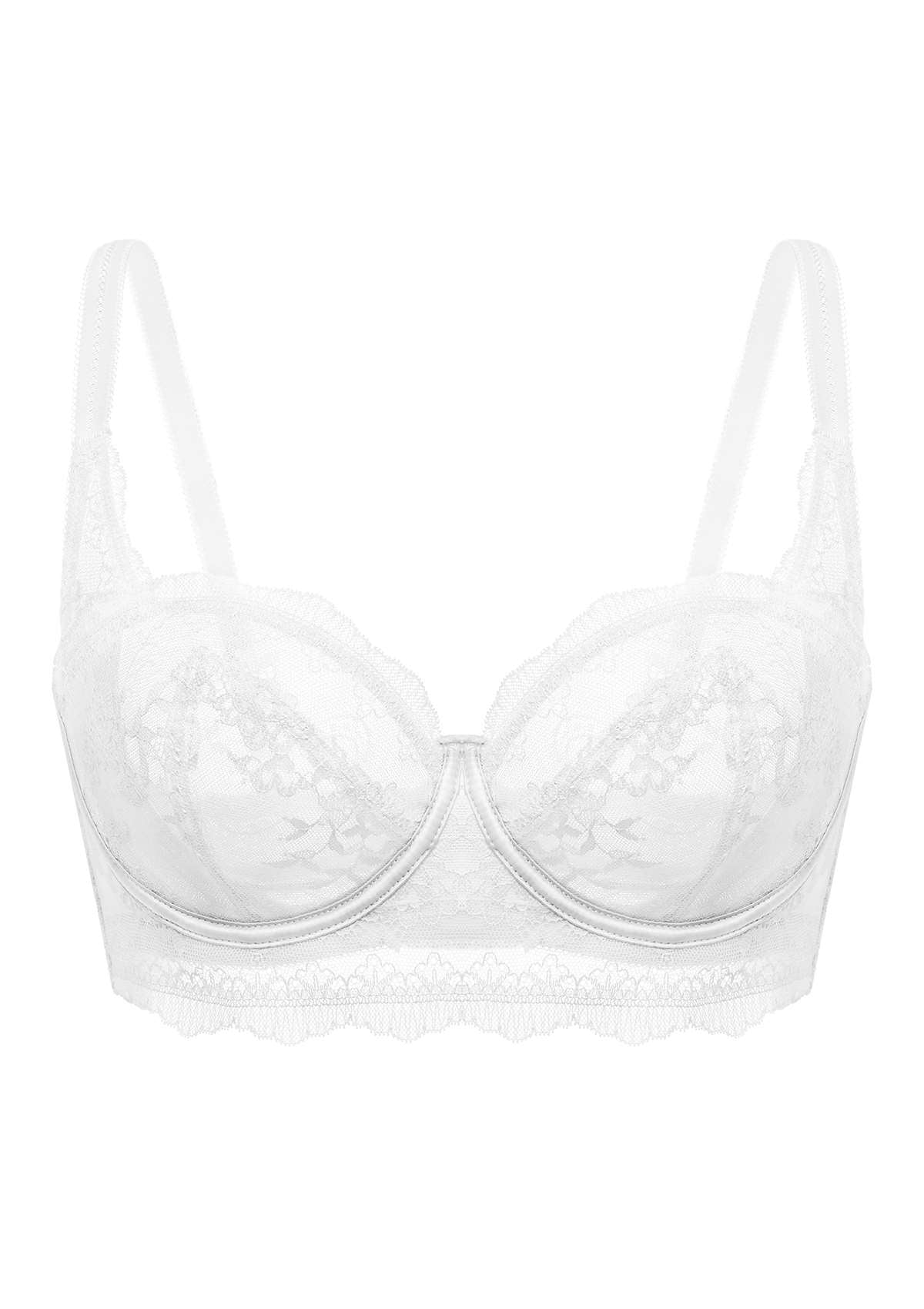 HSIA Floral Lace Unlined Bridal Romantic Balconette Bra Panty Set