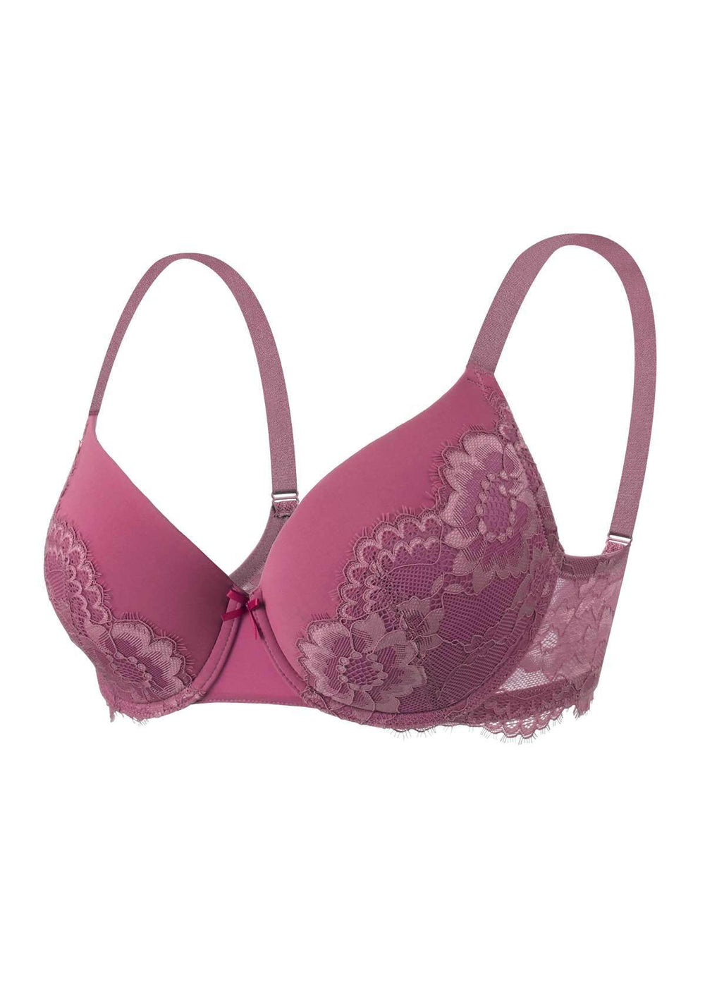 Fuchsia Fever Comfort Bra, Brief, Suspender & Bag Gift Set - Mimi Holliday
