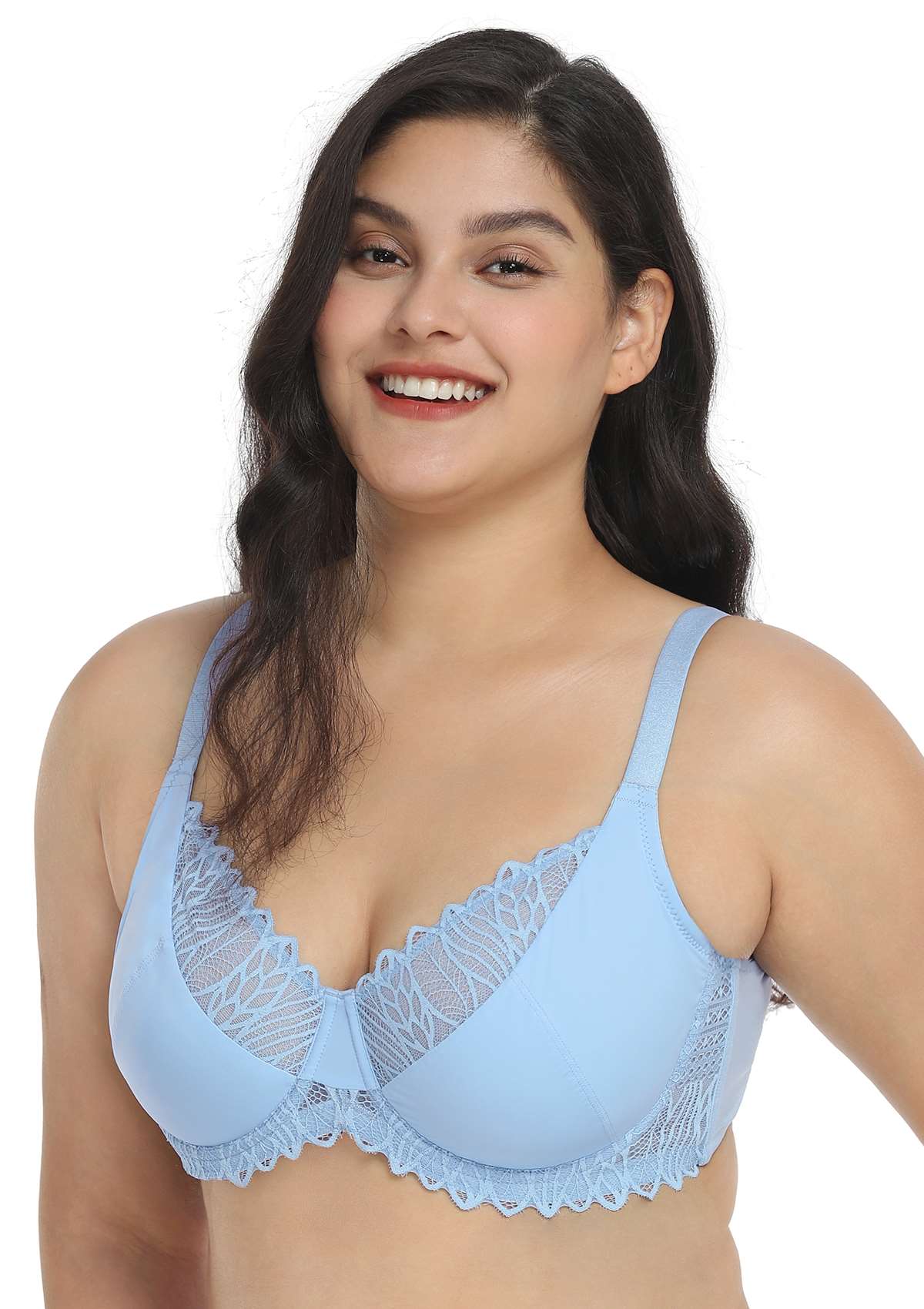 HSIA Pretty Secrets Lace Trimmed Full Coverage Underwire Bra for