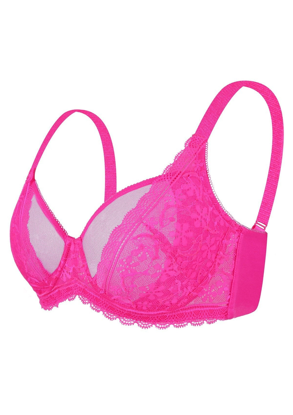 Buy Nessayoo Women's Bra Full Cup Lace Sleeping Bras 40D 42D 44D E Plus  Size Bra for Intimates Fitness Padded Bra Soutien Shrimp Pink Cup Size C  Bands Size 35 85 at