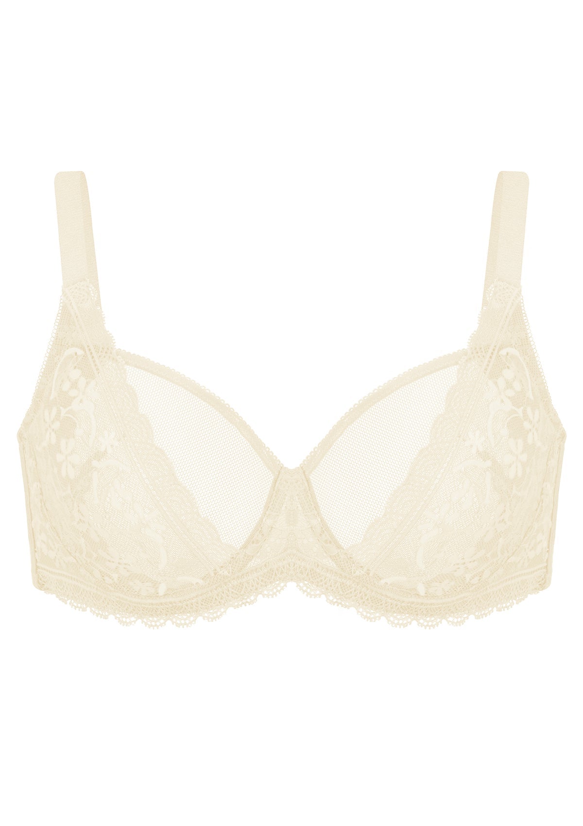 Yellow/Red Dolphin Lace Unlined Bra | HSIA