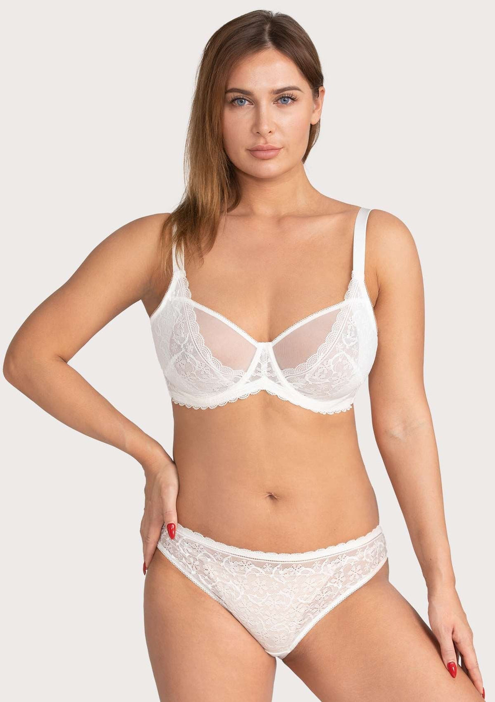 Buy Gorsenia Women's Underwired Bra Partially Padded Underwear Large s K131  Bellami - Off-White - 48 B Online at desertcartIsrael