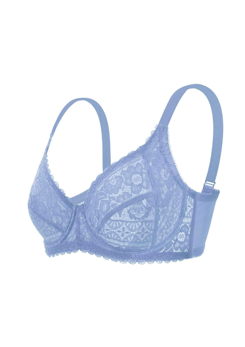 Buy A-GG Pastel Blue Recycled Lace Full Cup Non Padded Bra - 42D, Bras