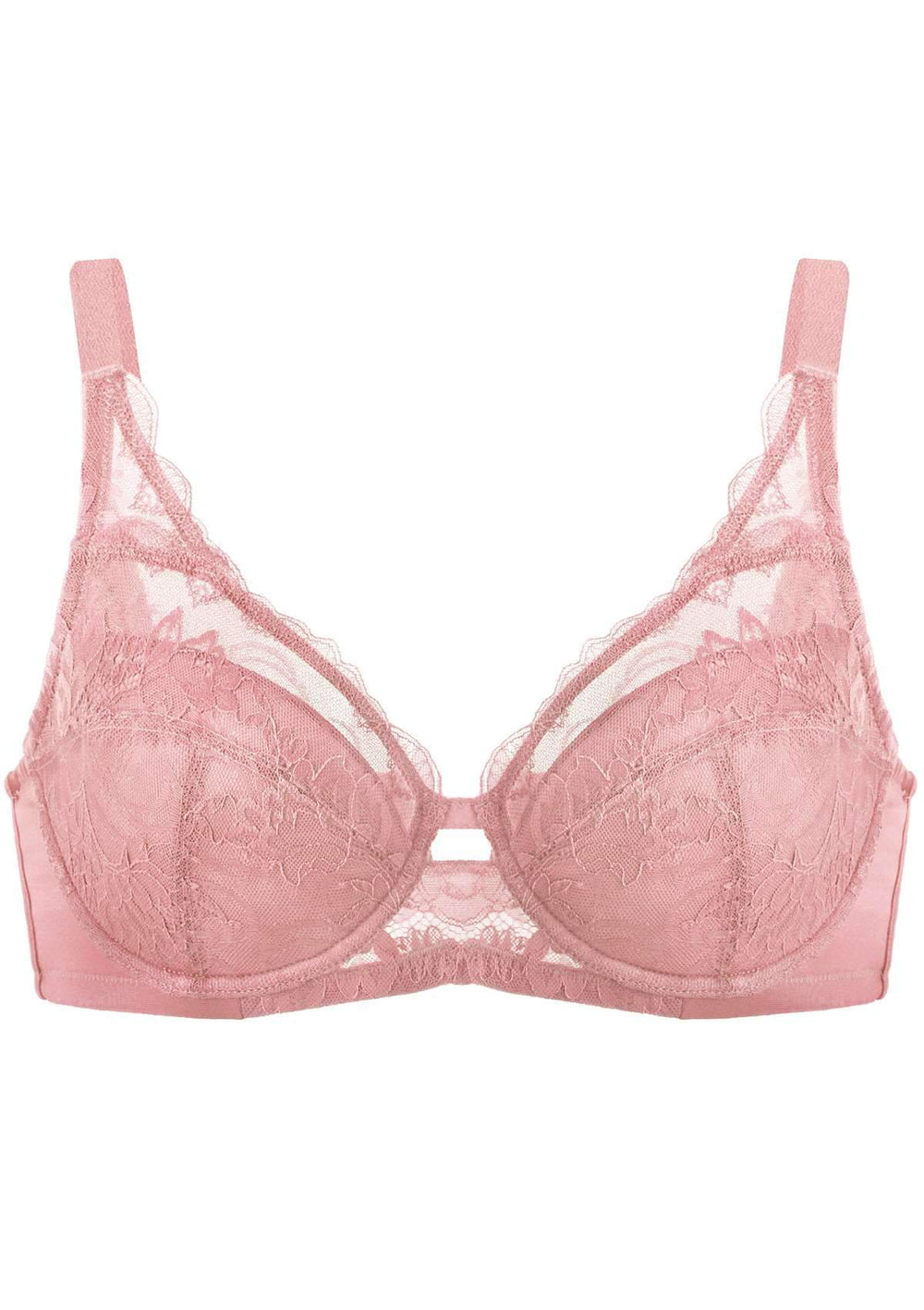 Gaia semi padded bra with embroidery 1042 Alexis, Pink