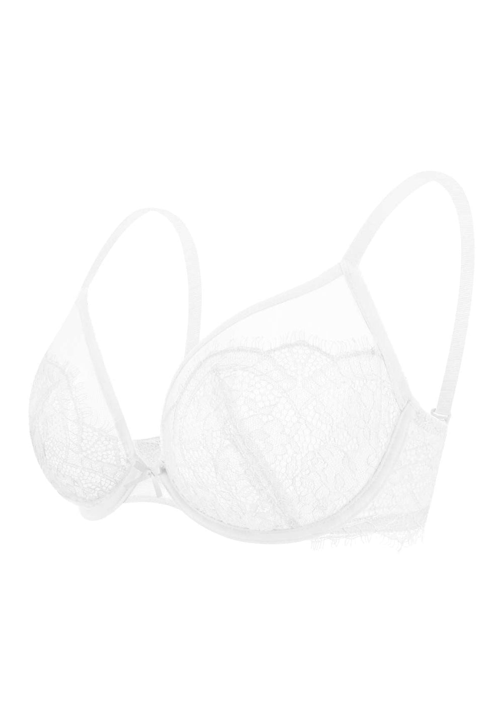 Barely Breezies Set of 2 Underwire Unlined Mesh Bras with Nancy