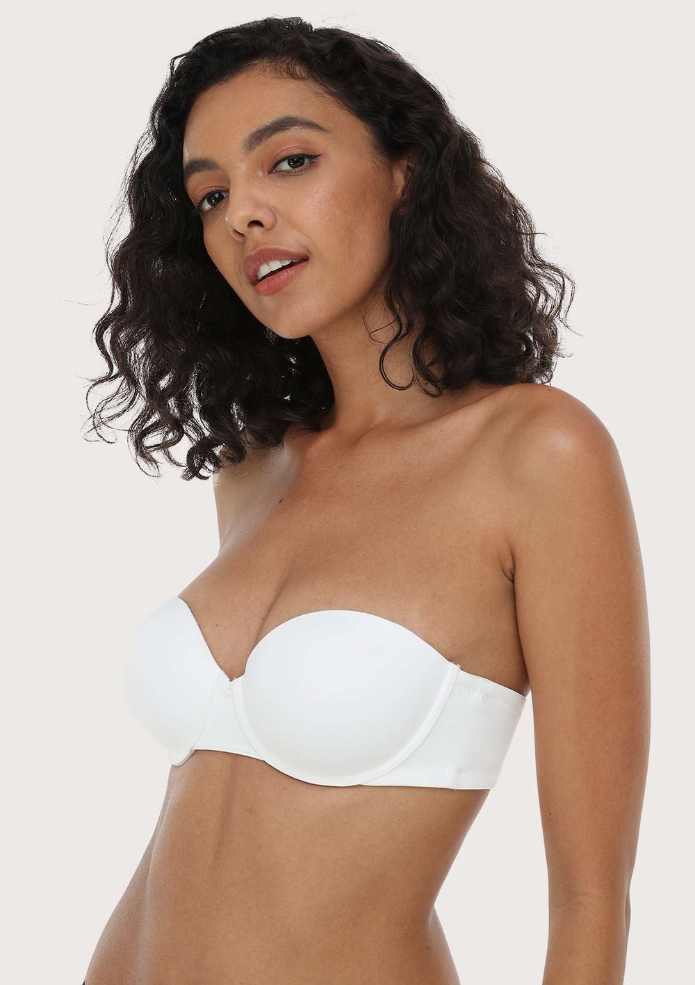 Strapless Wirefree Multiway Push Up Bra White