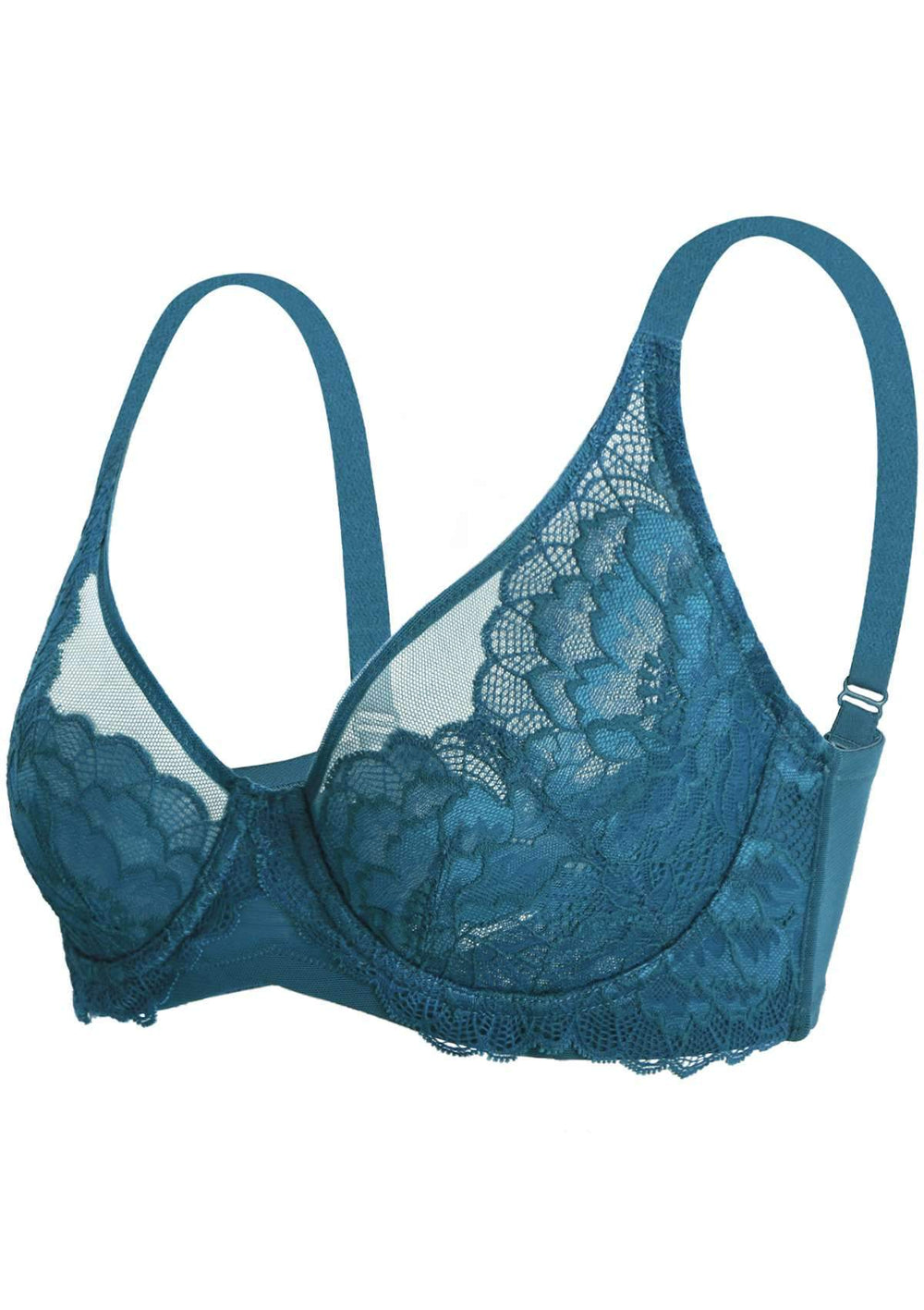 Teal Lace Underwired Bra